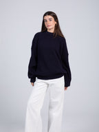 Oversized Navy Blue Pullover