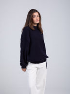Oversized Navy Blue Pullover