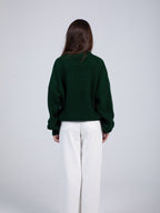 Oversized Navy Green Pullover