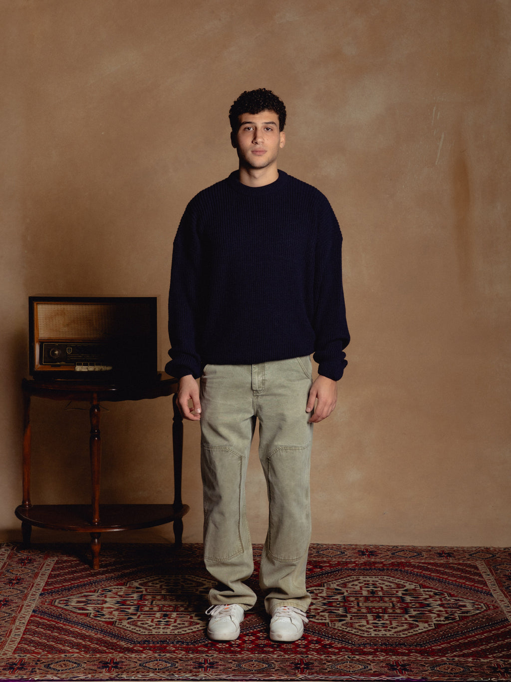 Oversized Navy Blue Pullover