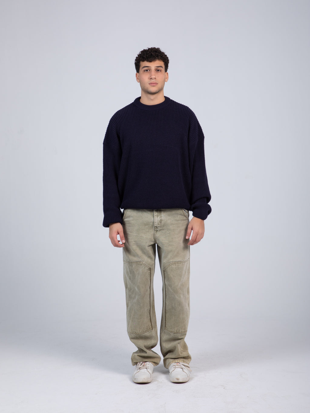 Oversized Navy Blue Pullover