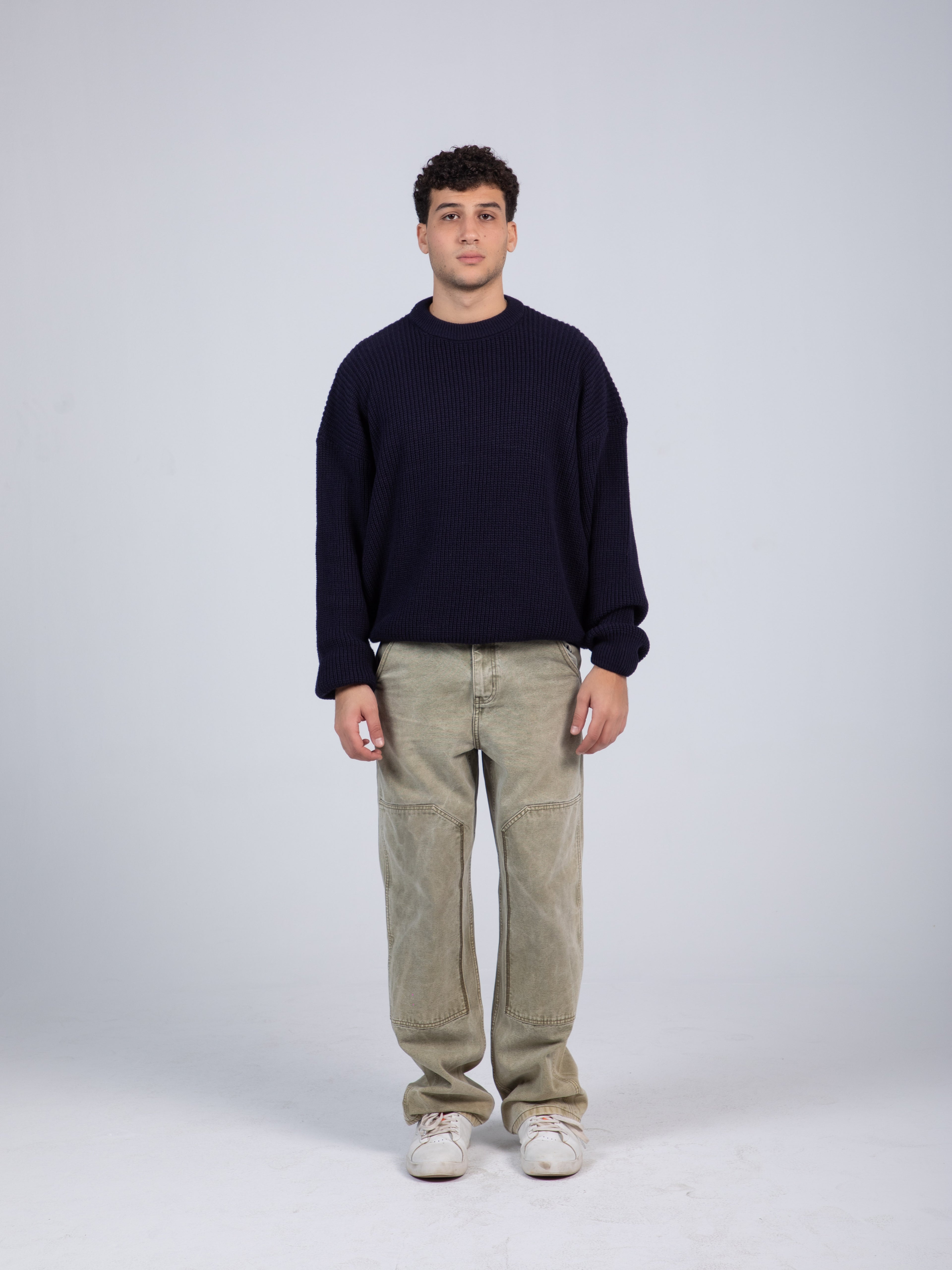 Oversized Navy Blue Pullover