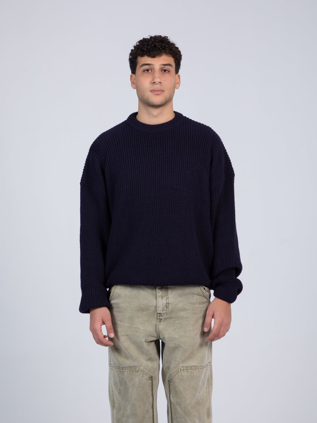 Oversized Navy Blue Pullover