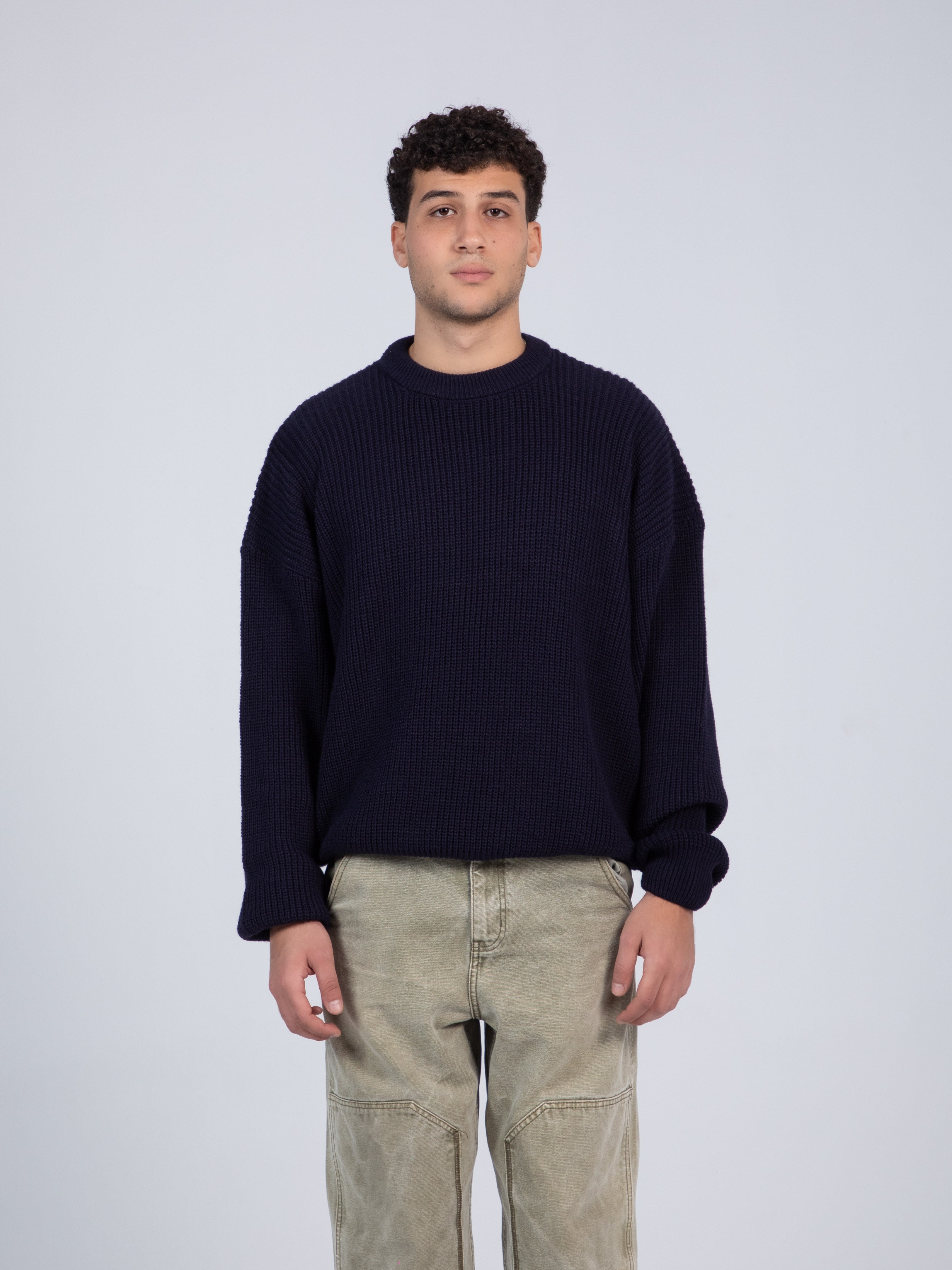 Oversized Navy Blue Pullover