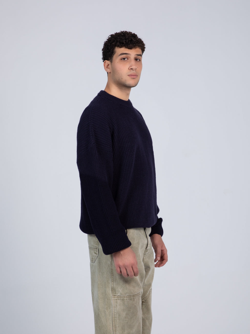 Oversized Navy Blue Pullover