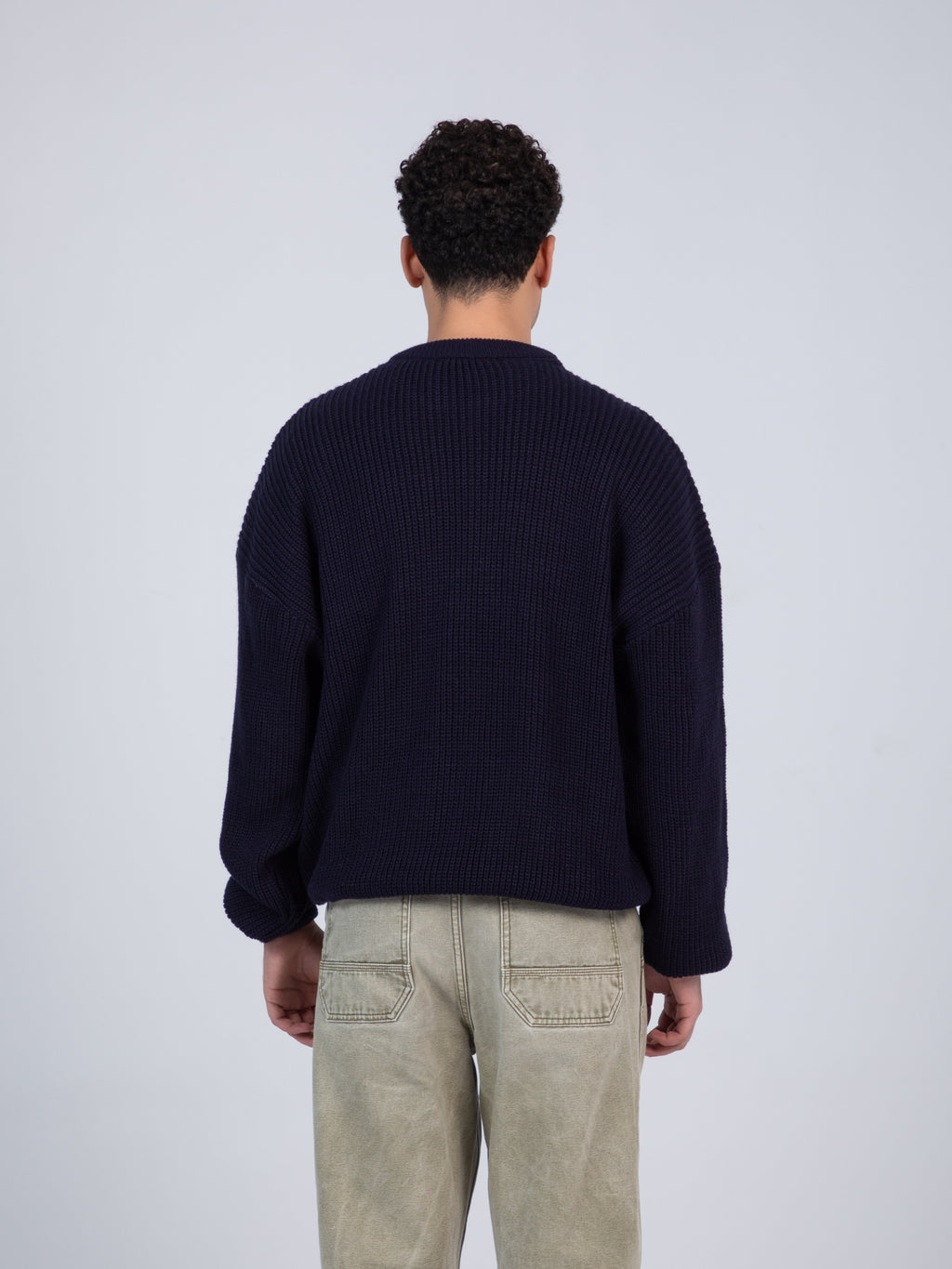 Oversized Navy Blue Pullover