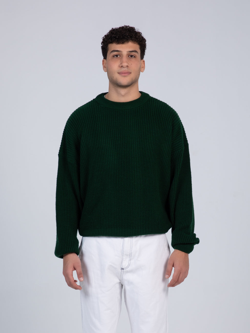 Oversized Navy Green Pullover