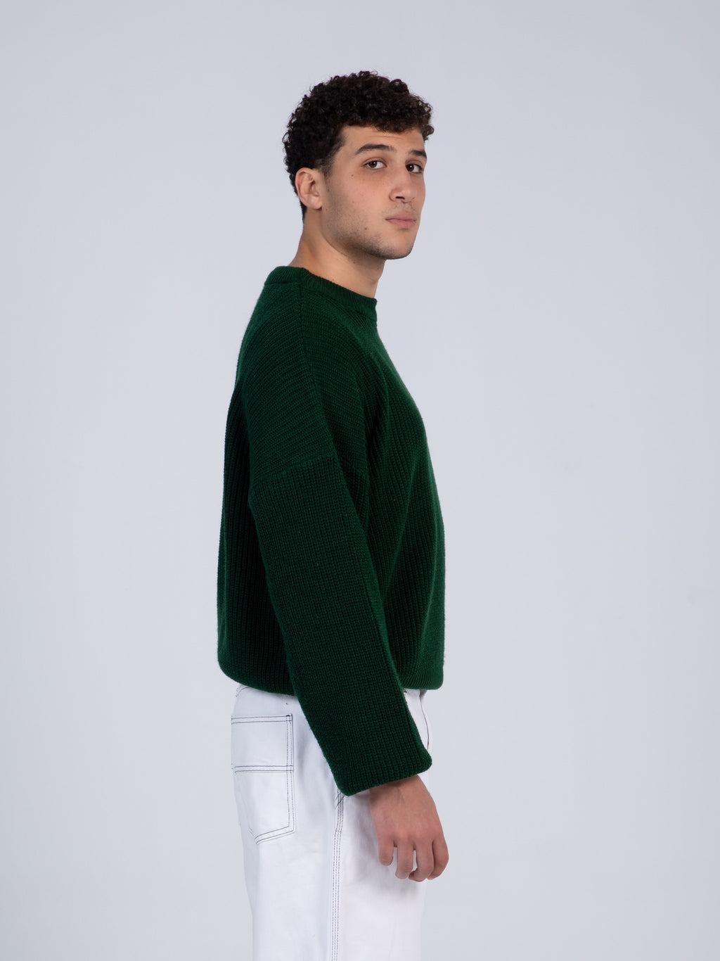 Oversized Navy Green Pullover