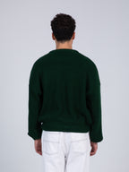 Oversized Navy Green Pullover