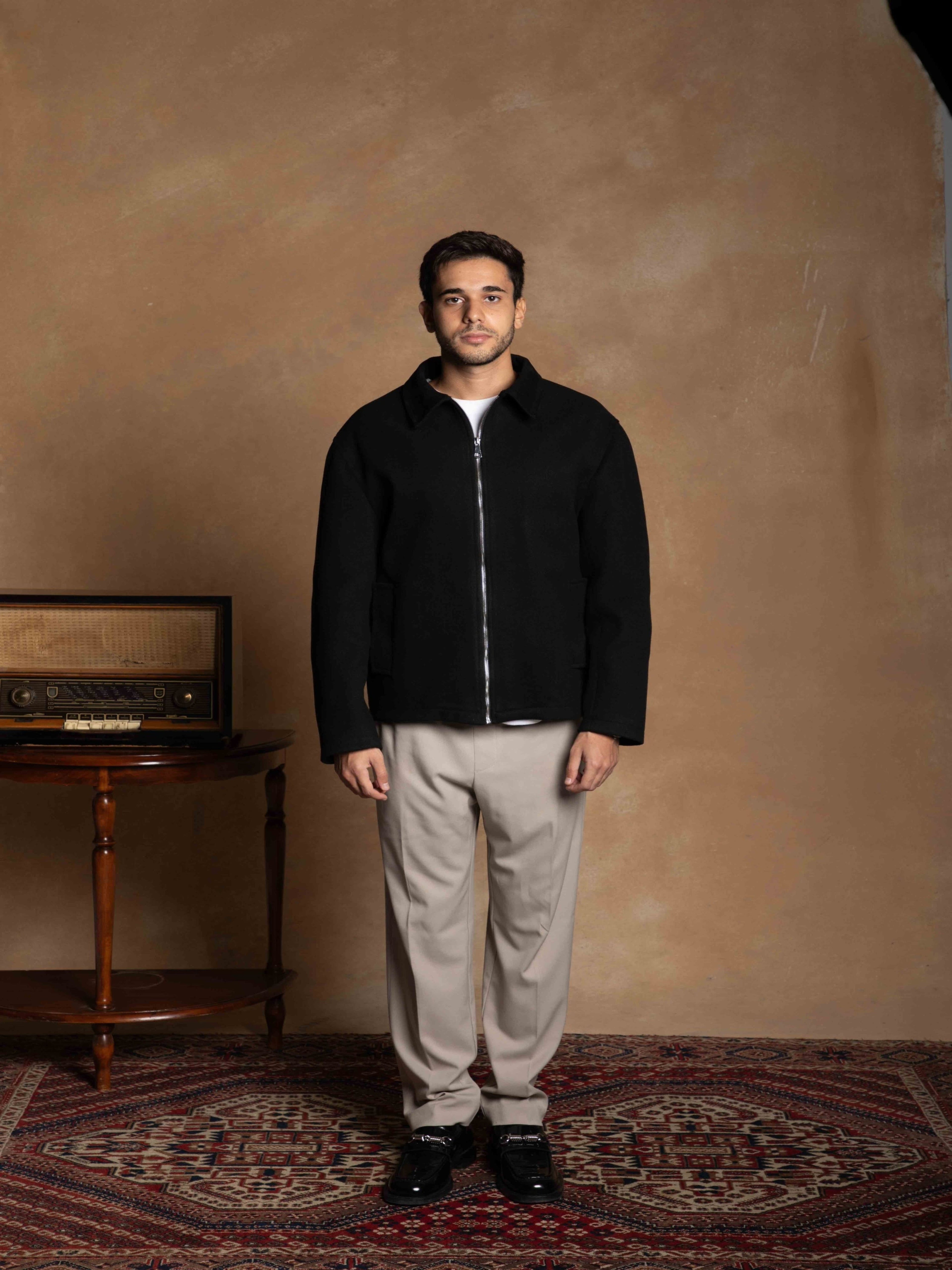 Two Tone Jacket Black